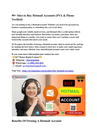 Buy Hotmail Accounts For Sale