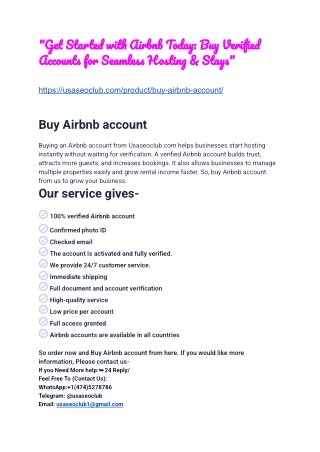 Top 5 Websites to Buy Airbnb Accounts (Updated 2025)