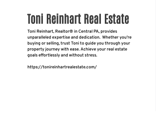 Toni Reinhart Real Estate
