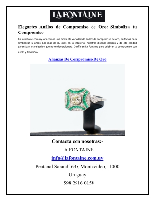 Elegantes Anillos de Compromiso de Oro Simboliza tu Compromiso