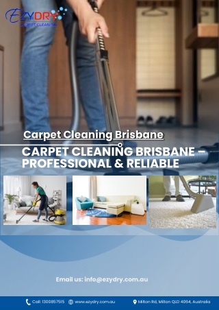 Carpet Cleaning Brisbane – Professional & Reliable