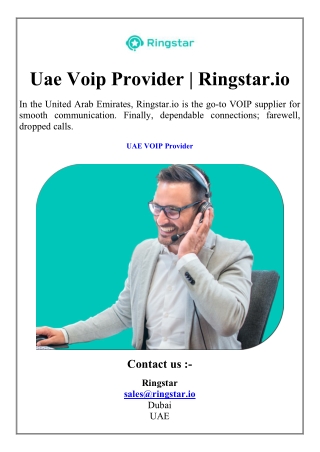 Uae Voip Provider  Ringstar.io