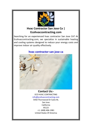 Hvac Contractor San Jose Ca Ecohvaccontracting.com