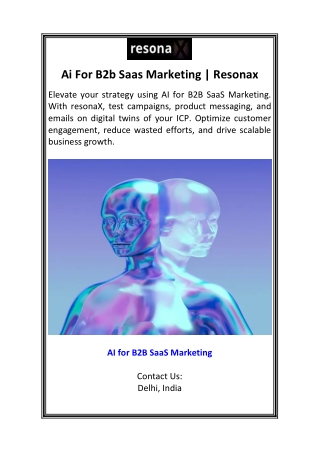 Ai For B2b Saas Marketing  Resonax