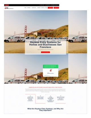 "Keyless Entry Systems for Homes and Businesses San Francisco "