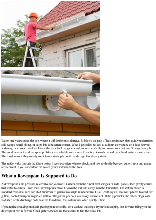 Fixing Downspout Problems: Gutter Repair Essentials