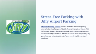Affordable & Secure Parking at Jiffy Airport Parking - Sea Tac