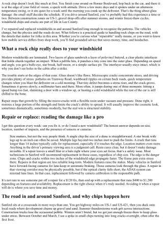 Sanford Auto Glass Repair: How to Handle Rock Chips on the Road