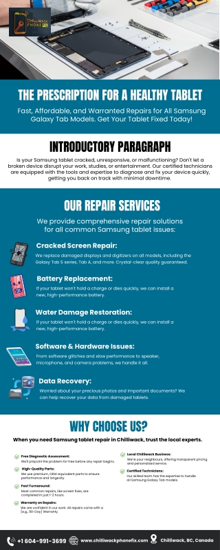 The Prescription for a Healthy Tablet