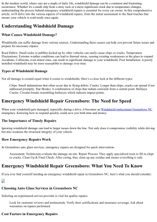 Exploring the Process Behind Emergency Windshield Repairs.