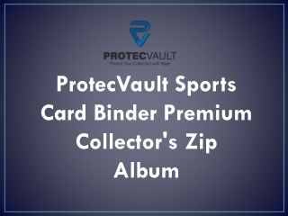 ProtecVault Sports Card Binder Premium Collector's Zip Album