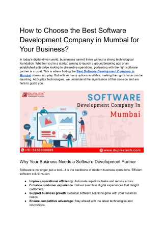 Software Development Company in Mumbai