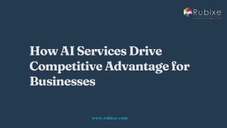 How AI Services Drive Competitive Advantage for Businesses