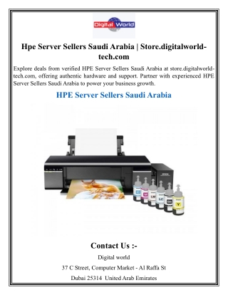 Hpe Server Sellers Saudi Arabia  Store.digitalworld-tech