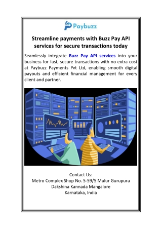Streamline payments with Buzz Pay API services for secure transactions today