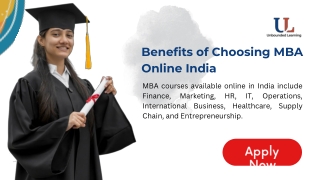 Benefits of Choosing MBA Online India