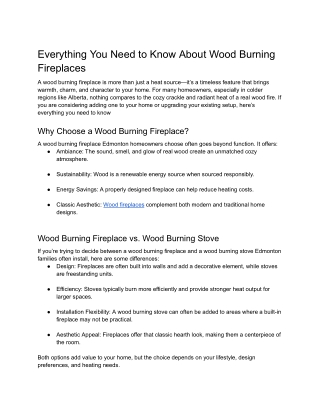 Everything You Need to Know About Wood Burning Fireplaces