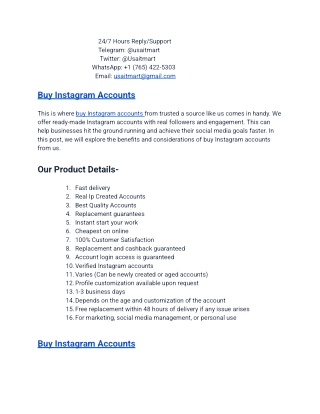 Buy Instagram Accounts
