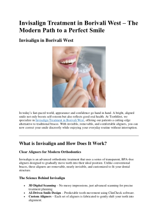 Invisalign Treatment in Borivali West