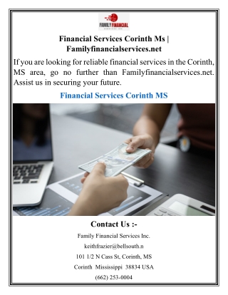 Financial Services Corinth Ms  Familyfinancialservices.net