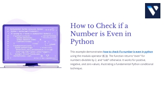 How to Check if a Number is Even in Python