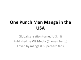One Punch Man Manga