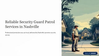 Reliable Security Guard Patrol Services in Nashville