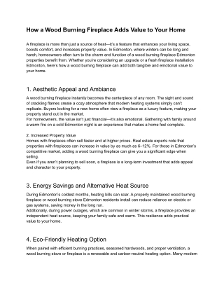 How a Wood Burning Fireplace Adds Value to Your Home