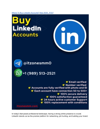 Where To Buy LinkedIn Accounts_ New 2025...P,D,F