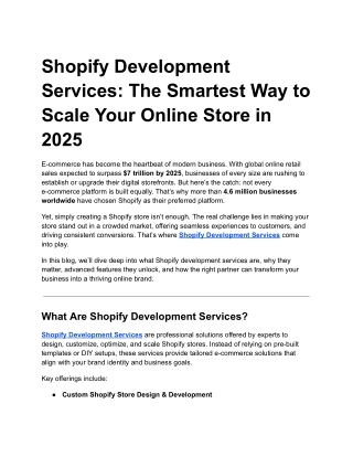 Shopify Development Services_ The Smartest Way to Scale Your Online Store in 2025