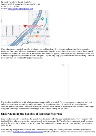 Riverside Event Planners: Why You Ought To Trust Resident Portable Bathroom Busi