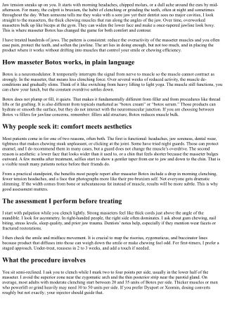 Masseter Botox: Relief for Clenching and a Sleeker Profile