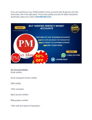 10 Best Sites to Buy Verified Perfect Money Accounts in This time pdf