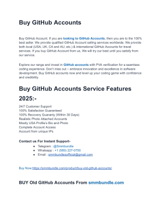 Buy a GitHub Account with a Clean Commit History & Active Graph {@smmbundle}pdf