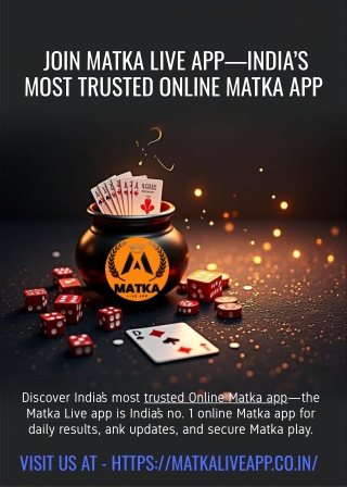 Join Matka Live app—India’s Most Trusted Online Matka App