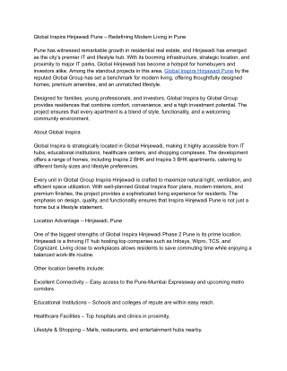 Commitment to quality: every unit reflects Global Group’s dedication to high-end