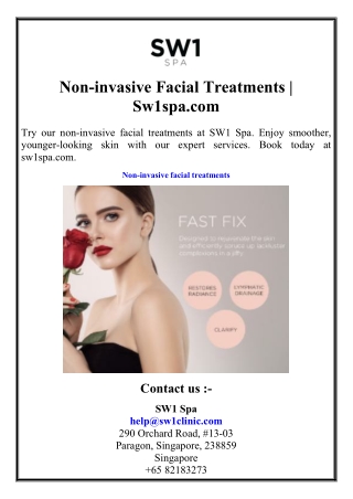 Non-invasive Facial Treatments  Sw1spa.com
