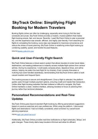_ SkyTrack Online_ Simplifying Flight Booking for Modern Travelers