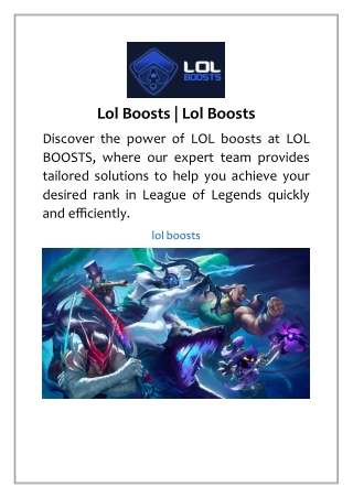Lol Boosts | Lol Boosts