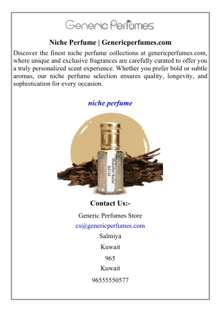 Niche Perfume  Genericperfumes.com