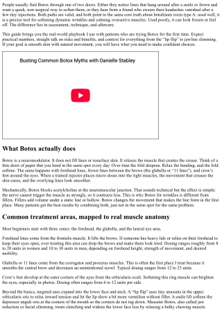 Botox Basics: A Beginner’s Guide to Smooth Skin