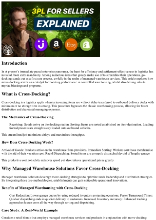 How Cross-Docking Boosts Effectiveness in Controlled Warehousing