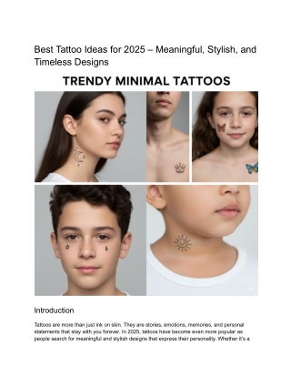 Top Tattoo Ideas 2025: 50  Meaningful Designs to Inspire Your Next ink!