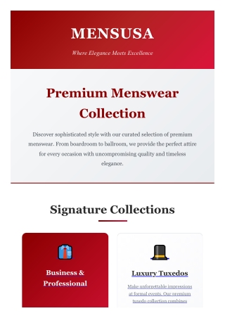 Elevate Your Wardrobe with Premium Menswear