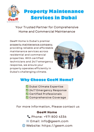 Property Maintenance Services in Dubai