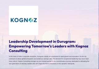 Leadership Development in Gurugram Empowering Tomorrow's Leaders with Kognoz Consulting