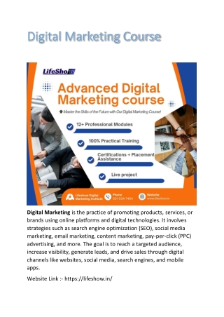 Digital Marketing Course