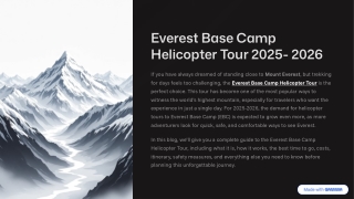 Everest Base Camp Helicopter Tour