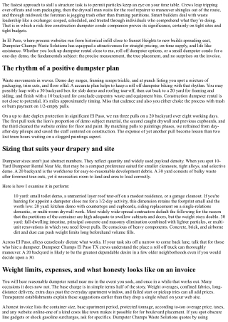 Construction Dumpster Rental Made Easy: Dumpster Champs Waste Solutions