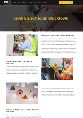 Level 2 Electrician Blacktown